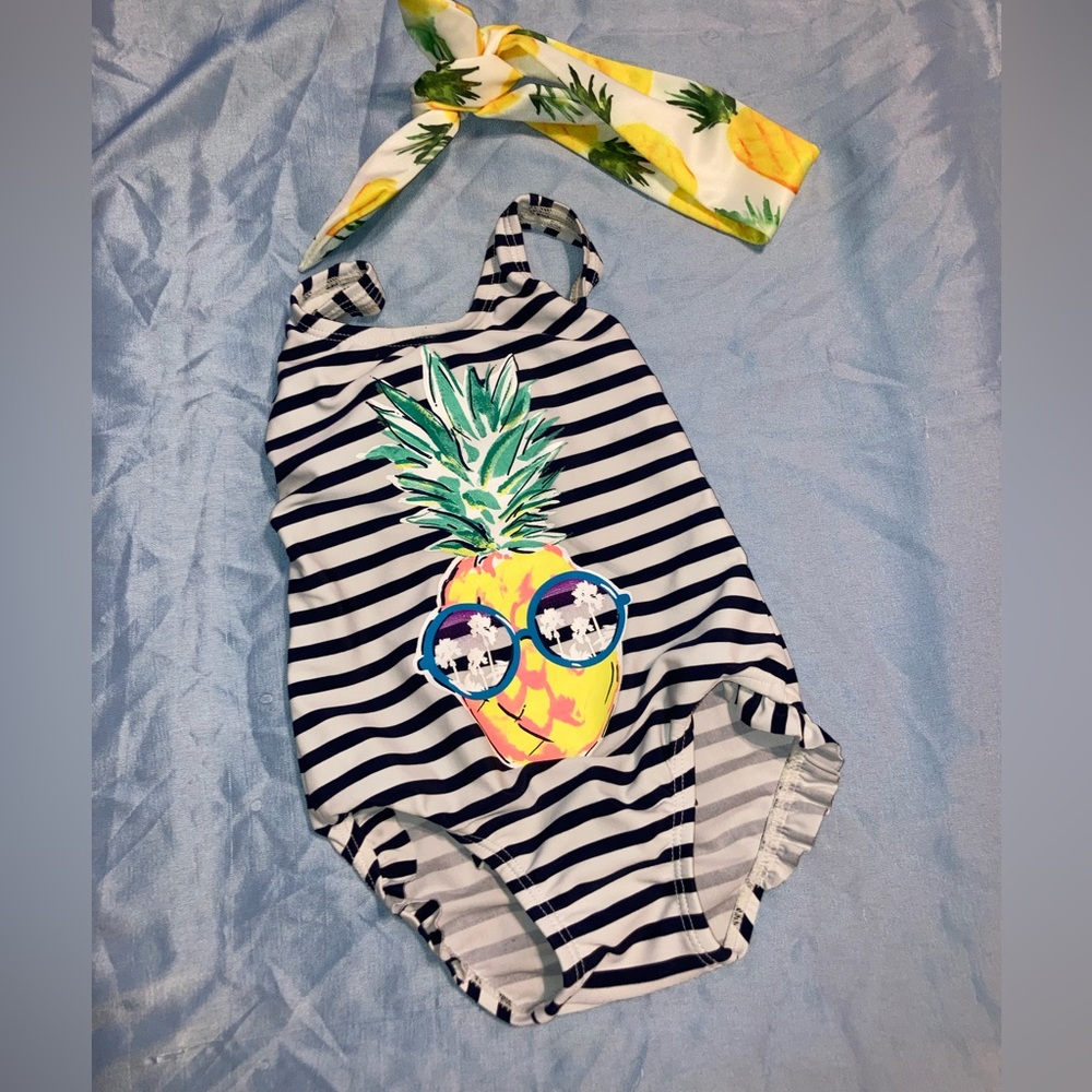 Pineapple baby swim suit